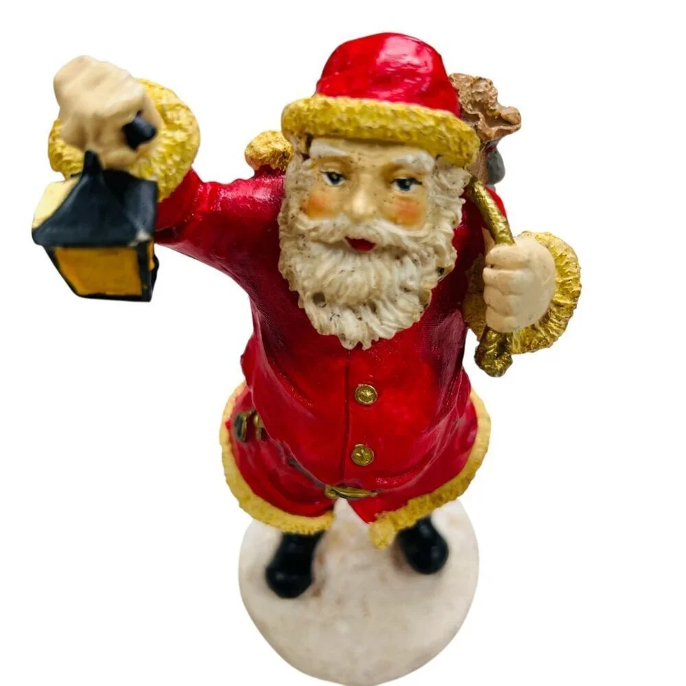 Vintage Santa Jolly Old Saint Nick Ornament Figurine Christmas